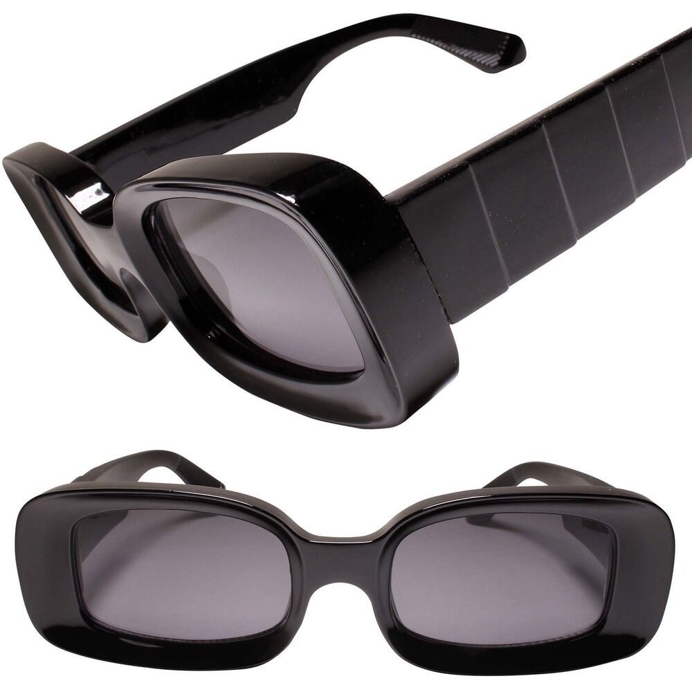 Make a Statement with Bold and Stylish Thick Black Frame Rectangle Sunglasses